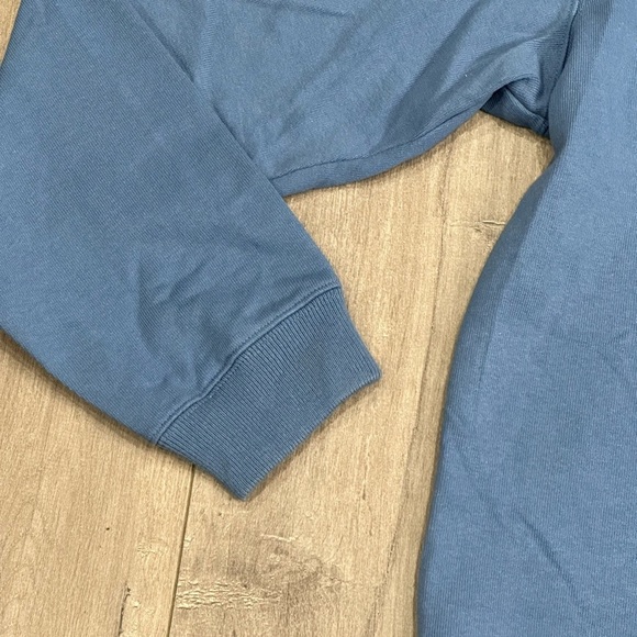 Men's L.L. Bean Large 42 - 44 Woven Henley Polo Shirt Blue Long Sleeve Pullover - Picture 6 of 9